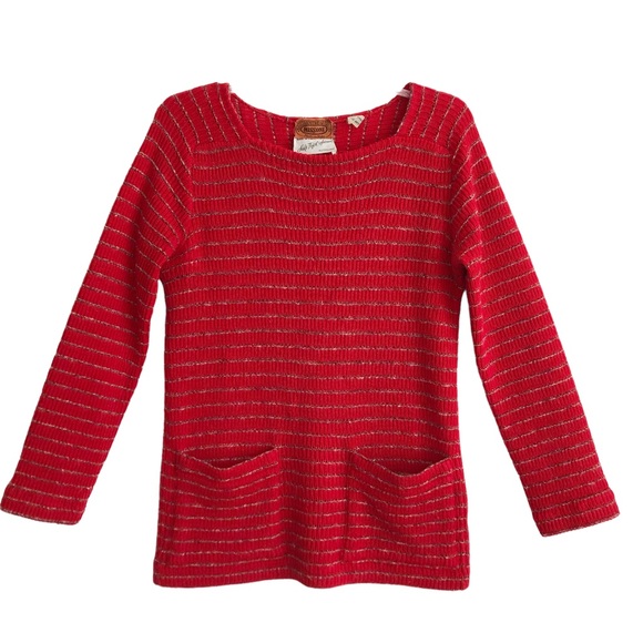 Rare Vintage 1960s Missoni Saks Fifth Avenue Red Striped Wool Sweater L - Picture 3 of 13